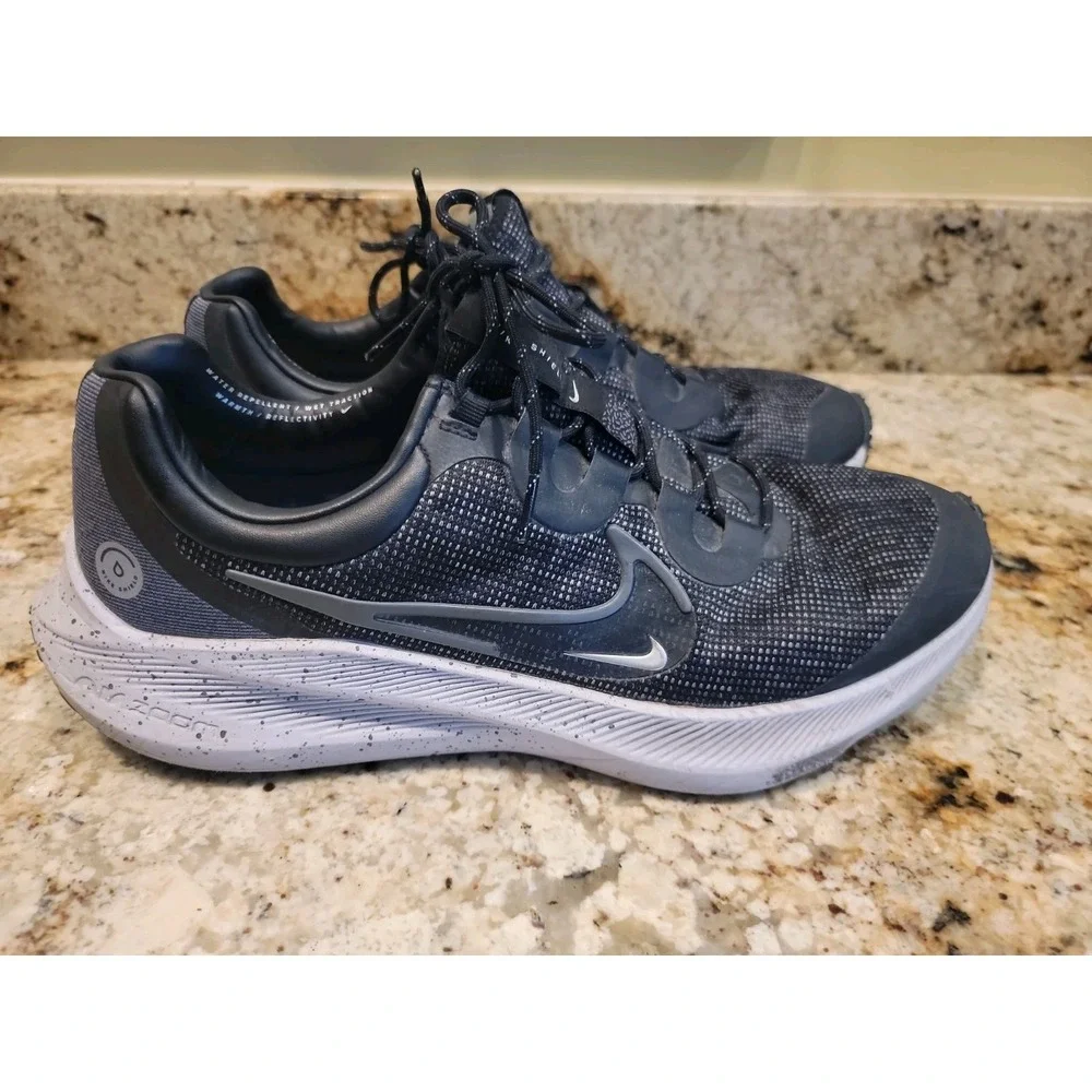 Nike Zoom Winflo 8 Shield Running Shoes Grey Black DC3727-001 Mens Size 14